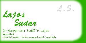 lajos sudar business card